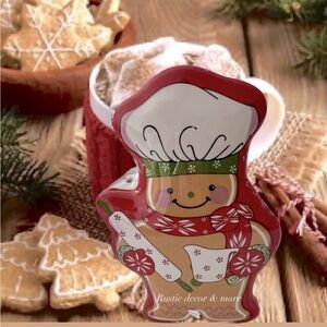 Temptations ByTara  Seasonal  lWinter “Whimsy "Gingerbread Man Ovenware /Dish